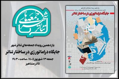 بررسی «جایگاه دراماتورژی در ساختار تئاتر» در «جمعههای تئاتر شهر»