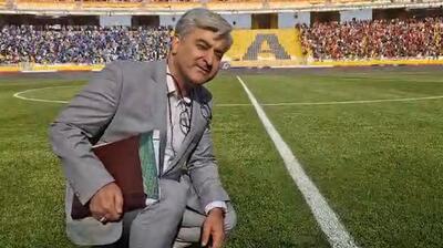  اندازه گیری چمن ورزشگاه نقش جهان پیش از برگزاری دربی 107