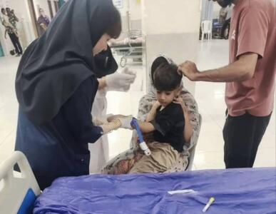 تصاویری دردناک از کودکان مجروح حمله موشکی آمریک به سیریک