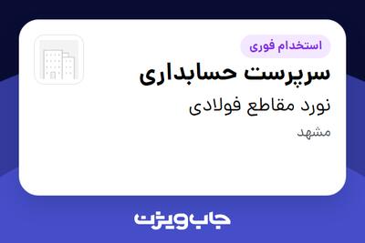 استخدام سرپرست حسابداری در نورد مقاطع فولادی