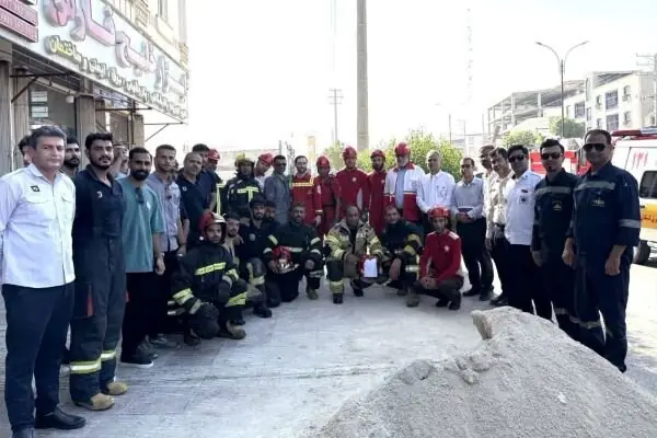 آمادگی دستگاههای امدادی کنگان در مانور انفجار و آتشسوزی