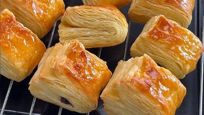 دستور تهیه خمیر هزارلا خانگی سریع با ۷۲ لایه ترد و پوک برای انواع شیرینی و دسر
