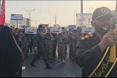 تشییع پیکر مطهر شهدای حملات اخیر دشمن در «دیر»