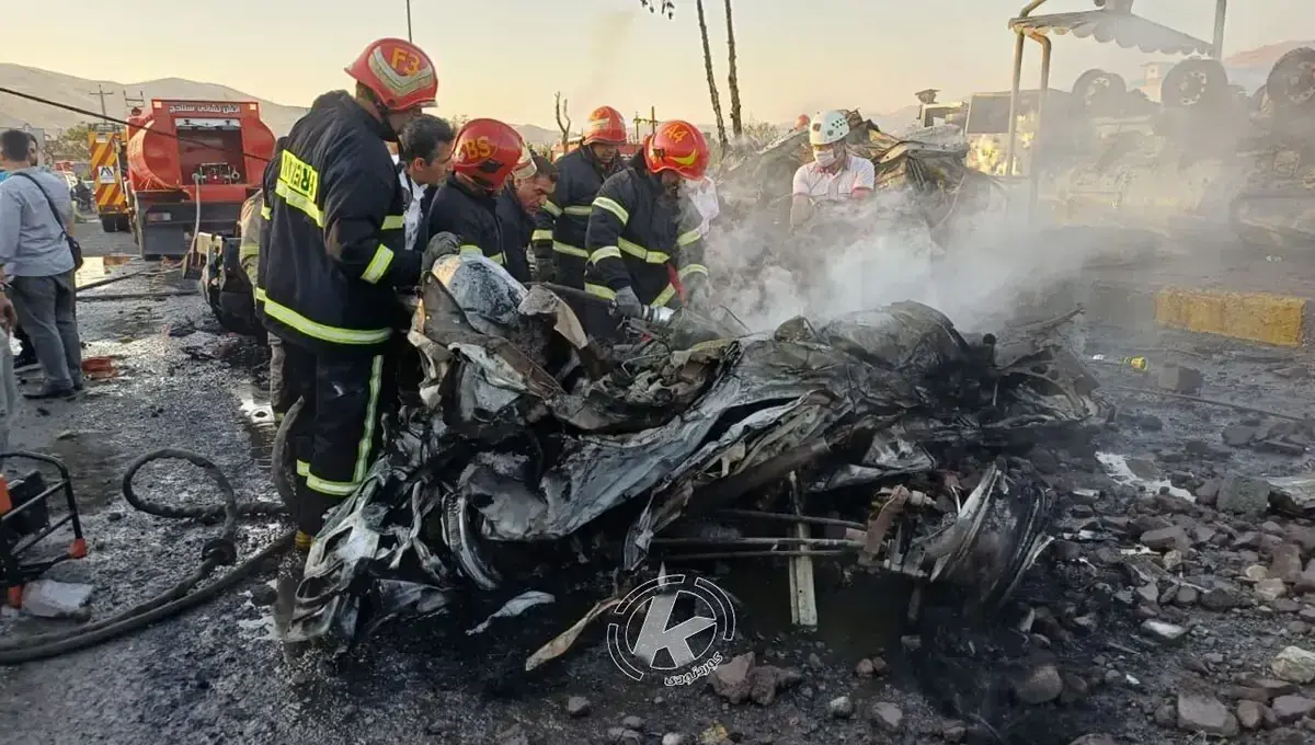 انفجار تانکر سوخت در محور سنندج ـ همدان؛ ۱۱ نفر جان باختند