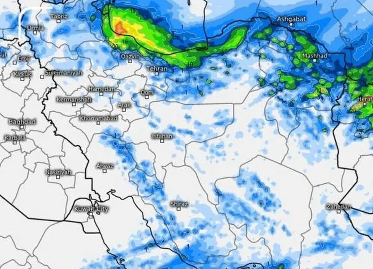 آمادهباش باران در چند استان کشور