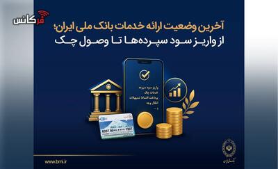  آخرین وضعیت ارائه خدمات بانک ملی ایران؛ از واریز سود سپرده ها تا وصول چک