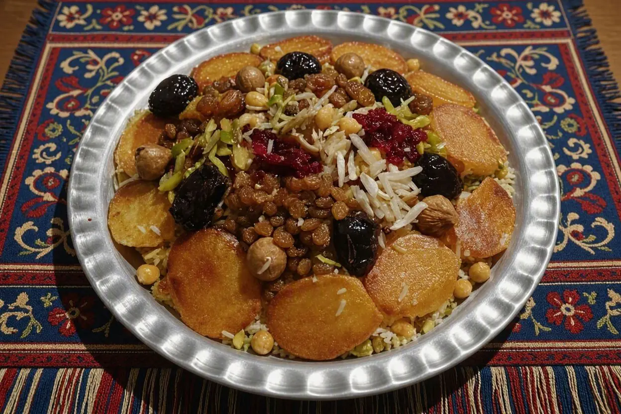 طرز تهیه ملمع پلو؛ غذای سلطنتی ایران با زرشک، مرغ و خرما