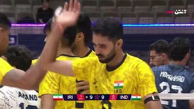  ببینید؛ خلاصه تیم ملی والیبال هند 0 - ایران 3