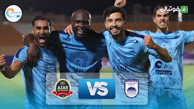 خلاصه بازی چادرملو اردکان 1-0 شمس آذر قزوین