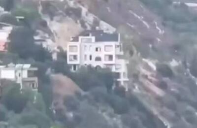 فیلم/ لحظه بمباران ساختمانی در شهرک عربصالیم در جنوب لبنان