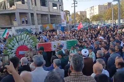 استقبال از پیکر مطهر خلبان شهید مهدوی در الوند