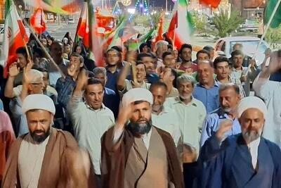  راهپیمایی شبانه مردم انقلابی آبدان