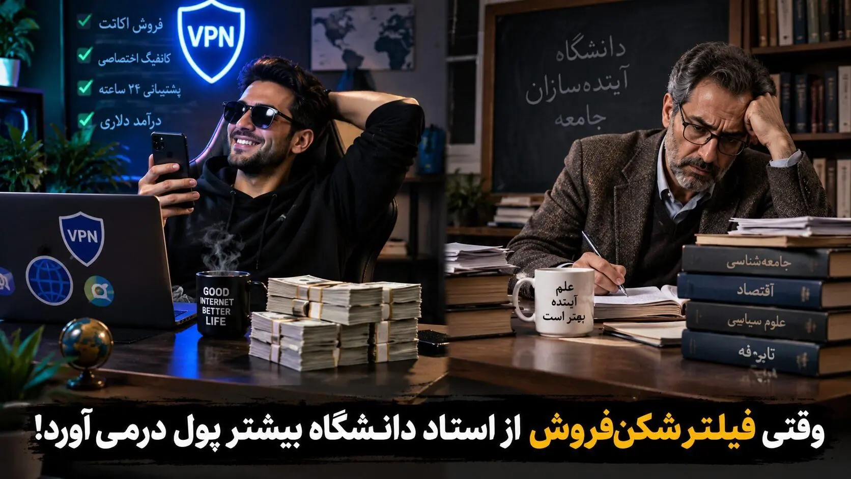 وقتی فیلترشکن فروش از استاد دانشگاه بیشتر پول درمیآورد / سقوط آزاد دسترسی علمی ایران در سایه فیلترینگ