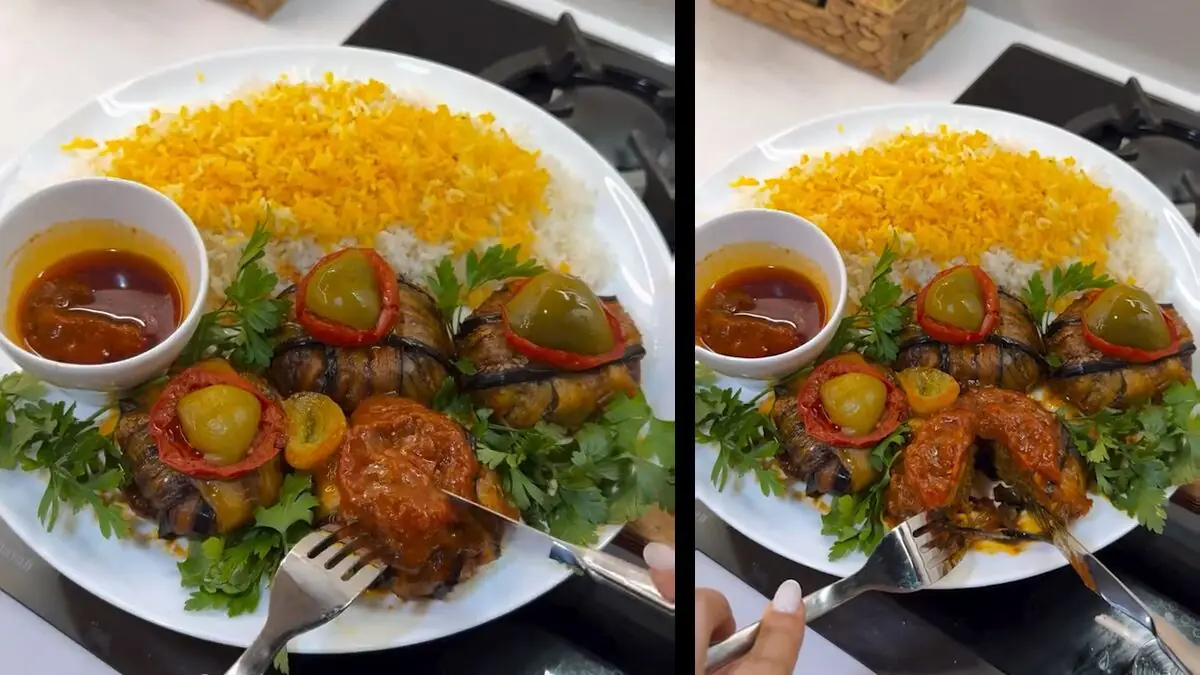 بادمجون شکم پر شام امشب + فیلم
