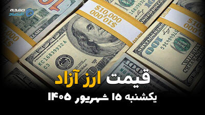 اینفوگرافی | قیمت ارز آزاد امروز یکشنبه ۱۵ شهریور ۱۴۰۵ | دلار و یورو گران شدند