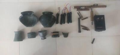 قاچاقچیان اشیای عتیقه در مرودشت به دام افتادند/ کشف اشیای تاریخی و نارنجک دستساز