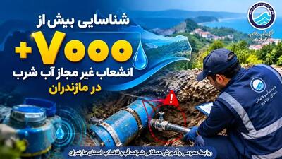  شناسایی بیش از ۷ هزار انشعاب غیرمجاز آب در مازندران