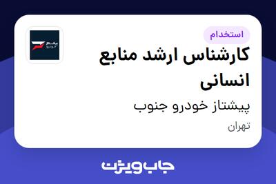 استخدام کارشناس ارشد منابع انسانی در پیشتاز خودرو جنوب