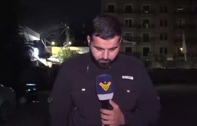 حمله به محل حضور خبرنگاران لبنانی حین گزارش و پخش زنده در شهر نبطیه در جنوب لبنان + فیلم