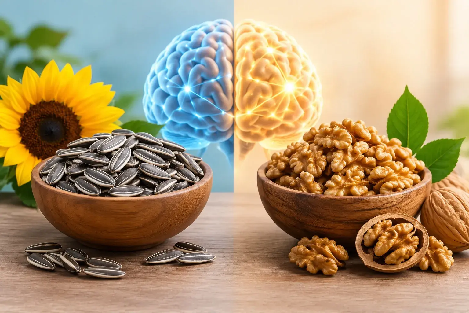 دوئل ابر خوراکی های مغز؛ چرا نباید تخمه آفتابگردان را دست کم بگیرید؟