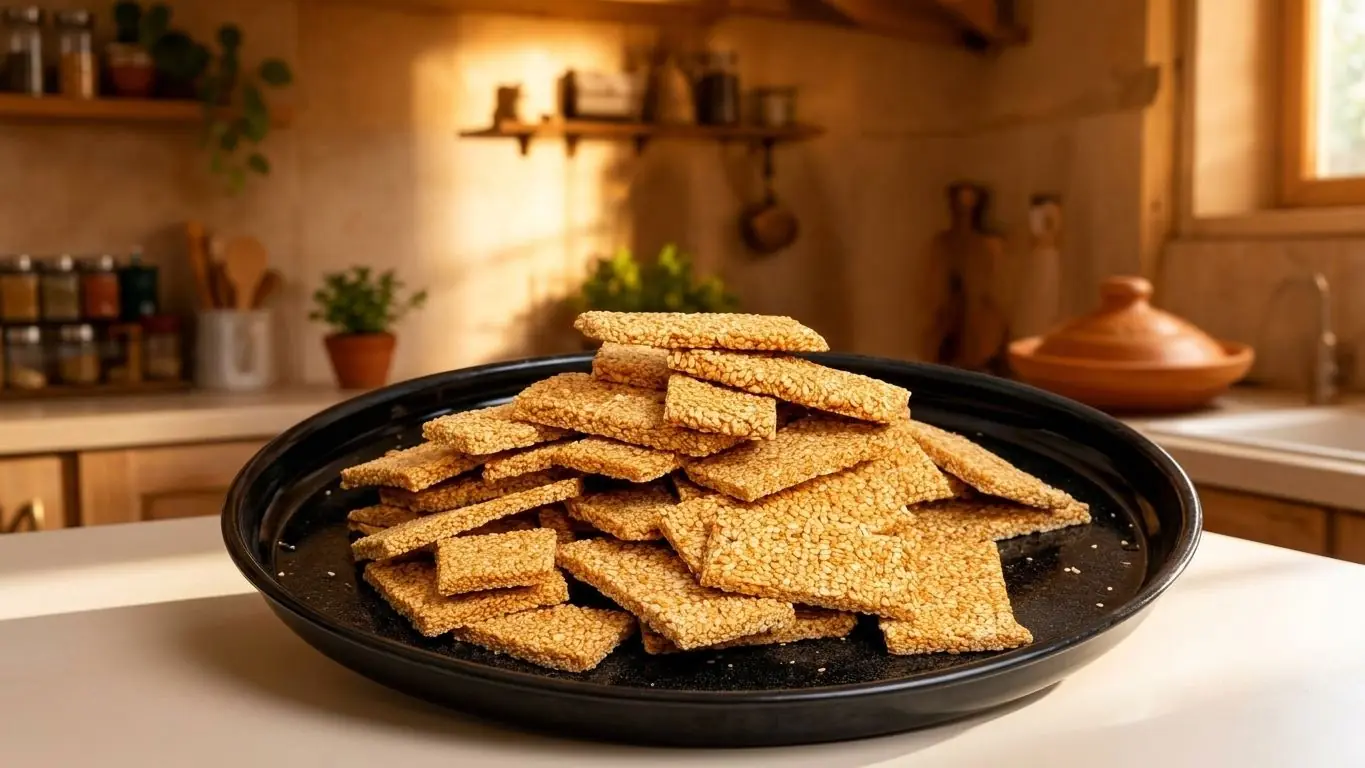  دیگه چای با قند نخور! طرز تهیه شیرینی کنجدی با عسل در ۱۰ دقیقه