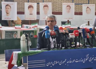 نشست خبری سخنگوی وزارت خارجه در قتلگاه شهدای لامرد آغاز شد