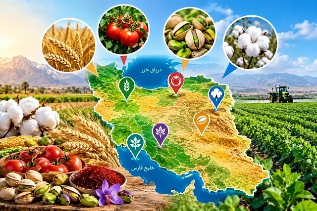 قطبهای تولید «محصولات استراتژیک زراعی» در ایران