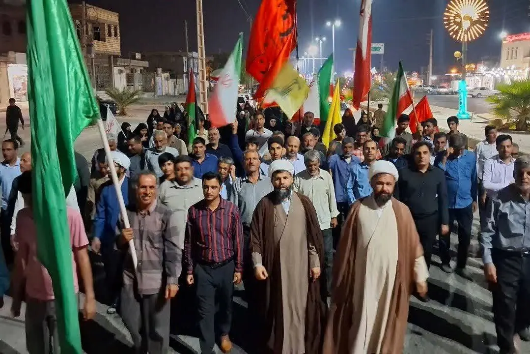  راهپیمایی شبانه مردم انقلابی آبدان