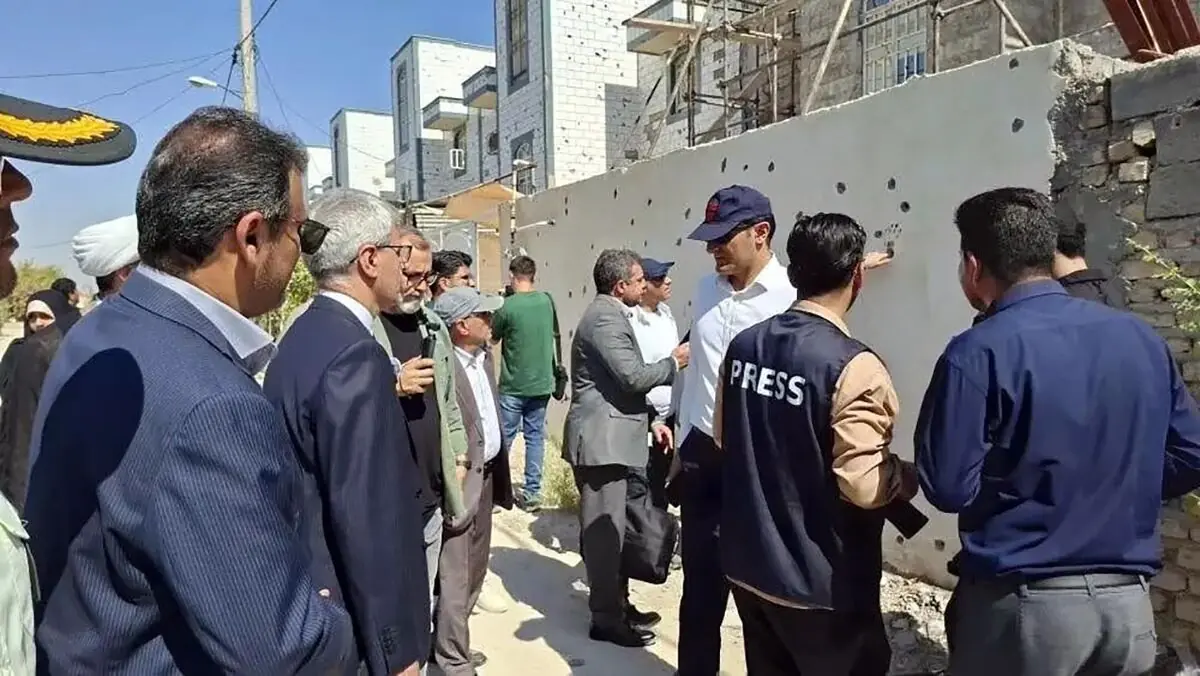  روایت تصویری خبرنگار اعزامی رکنا از بمباران ورزشگاه لامر در روز اول جنگ