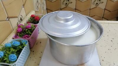 طرز تهیه ماست خانگی سفت و خامه ای و کشدار با شیر خشک