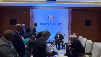 تصاویر دیدار پزشکیان با رئیسجمهور آفریقای جنوبی