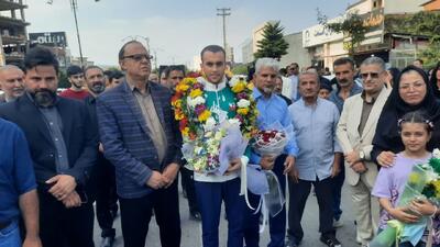  استقبال آملی‌ها از نخستین مدال آور کاراته‌کای قهرمانی آسیا