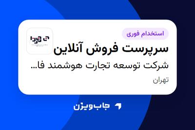 استخدام سرپرست فروش آنلاین در شرکت توسعه تجارت هوشمند فاخر
