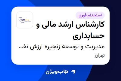 استخدام کارشناس ارشد مالی و حسابداری در مدیریت و توسعه زنجیره ارزش نفت و گاز مهام