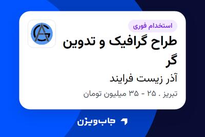  استخدام طراح گرافیک و تدوین گر - خانم در آذر زیست فرایند