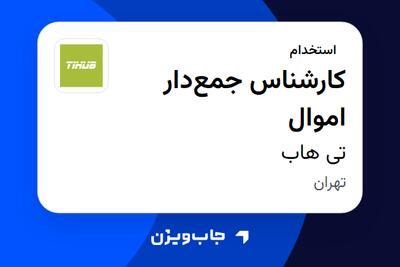  استخدام کارشناس جمع‌دار اموال در تی هاب