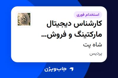 استخدام کارشناس دیجیتال مارکتینگ و فروش آنلاین* در شاه پت