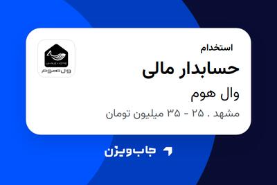 استخدام حسابدار مالی در وال هوم
