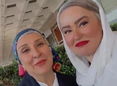 بساط آشتی‌کنان مرجانه گلچین و نعیمه نظام‌دوست به پا شد/ ویدئو