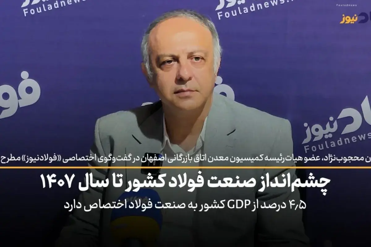  چشم‌انداز صنعت فولاد کشور تا سال ۱۴۰۷/ ۴.۵ درصد از GDP کشور به صنعت فولاد اختصاص دارد