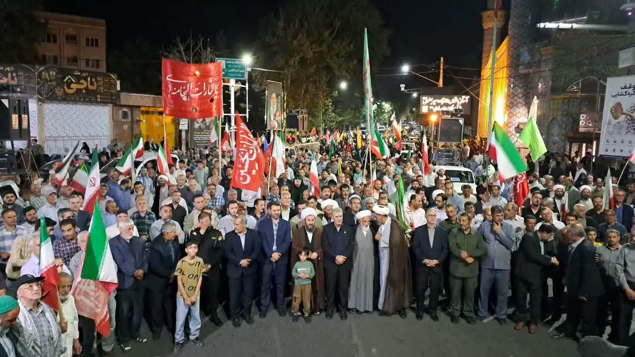  حضور با صلابت مردم انقلابی خوی در میدان مقاومت + عکس