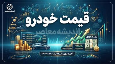 قیمت خودروهای ایران خودرو و سایپا امروز چهارشنبه ۲۵ شهریور ۱۴۰۵ | جدول قیمت خودرو