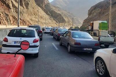توقف یکساعته خودروها در آزادراه تهران-شمال