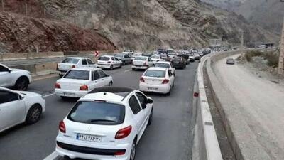  جاده چالوس یکطرفه شد؛ ترافیک سنگین راه‌ها