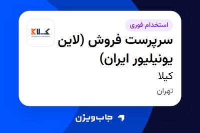  استخدام سرپرست فروش (لاین یونیلیور ایران) در کیلا