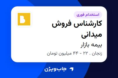 استخدام کارشناس فروش میدانی در بیمه بازار