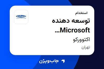  استخدام توسعه دهنده  Microsoft Dynamics 365 در اکتوورکو