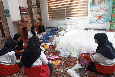 جمعآوری ۴۰۰ بسته لوازمالتحریر در آذرشهر