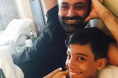 مهدی کوشکی پس از ۹ سال پسرش را دید+عکس