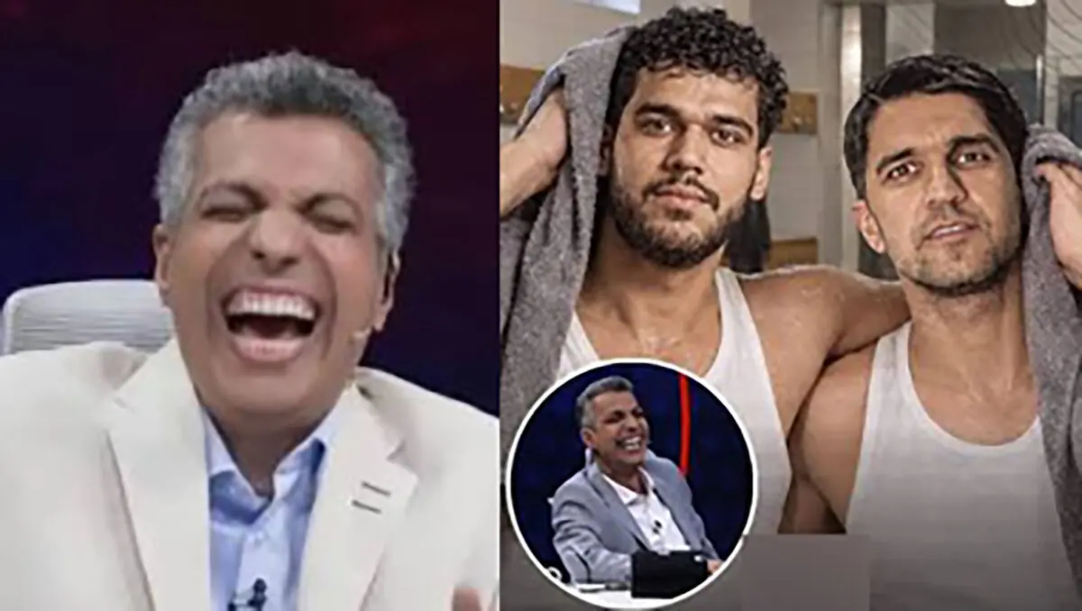 فیلم خندهای دیده نشده عادل فردوسیپور / سوتی مهمان برنامه از دوش گرفتن با هم تیمی اش